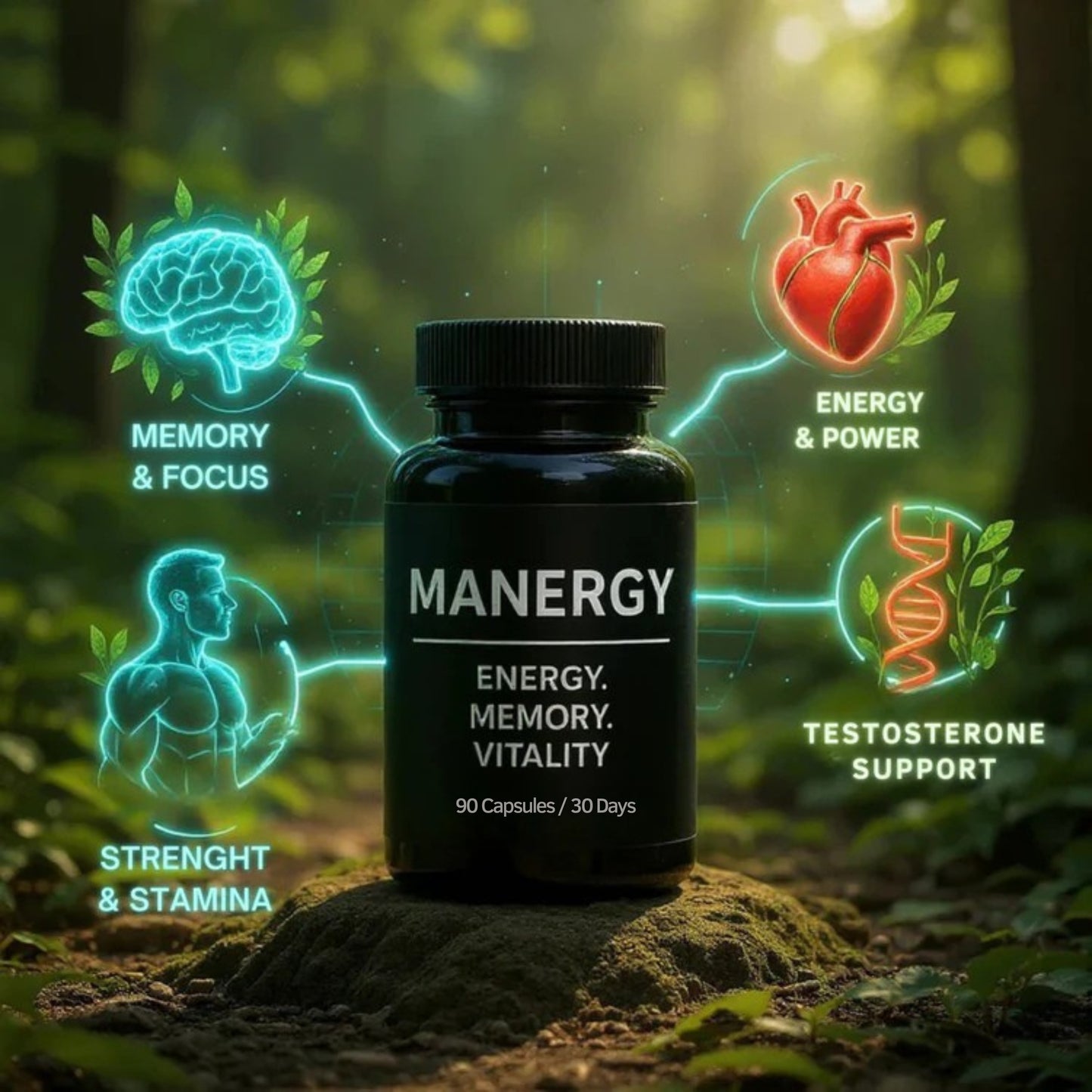 MANERGY | Energy, Memory, Vitality – All in One Bottle! [Engraved in Your DNA!]